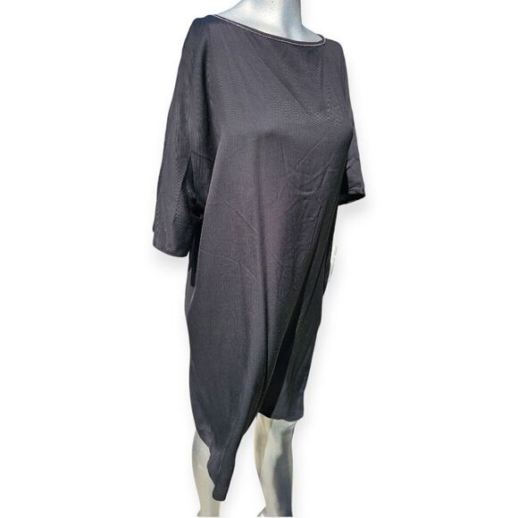 FABIANA FILIPPI Made in Italy Monili Beaded Trim Cascade Back Shift Dress XSmall - Picture 8 of 11